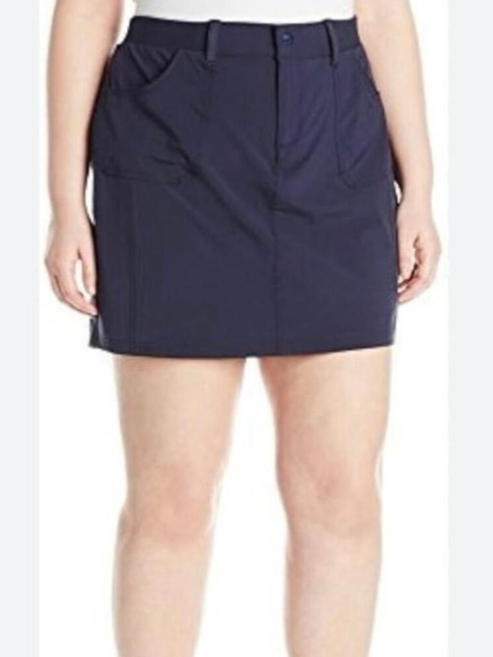 Lee Active Performance Andi Stretch Shorts-with-Skirt Skort Size 16 Navy Blue